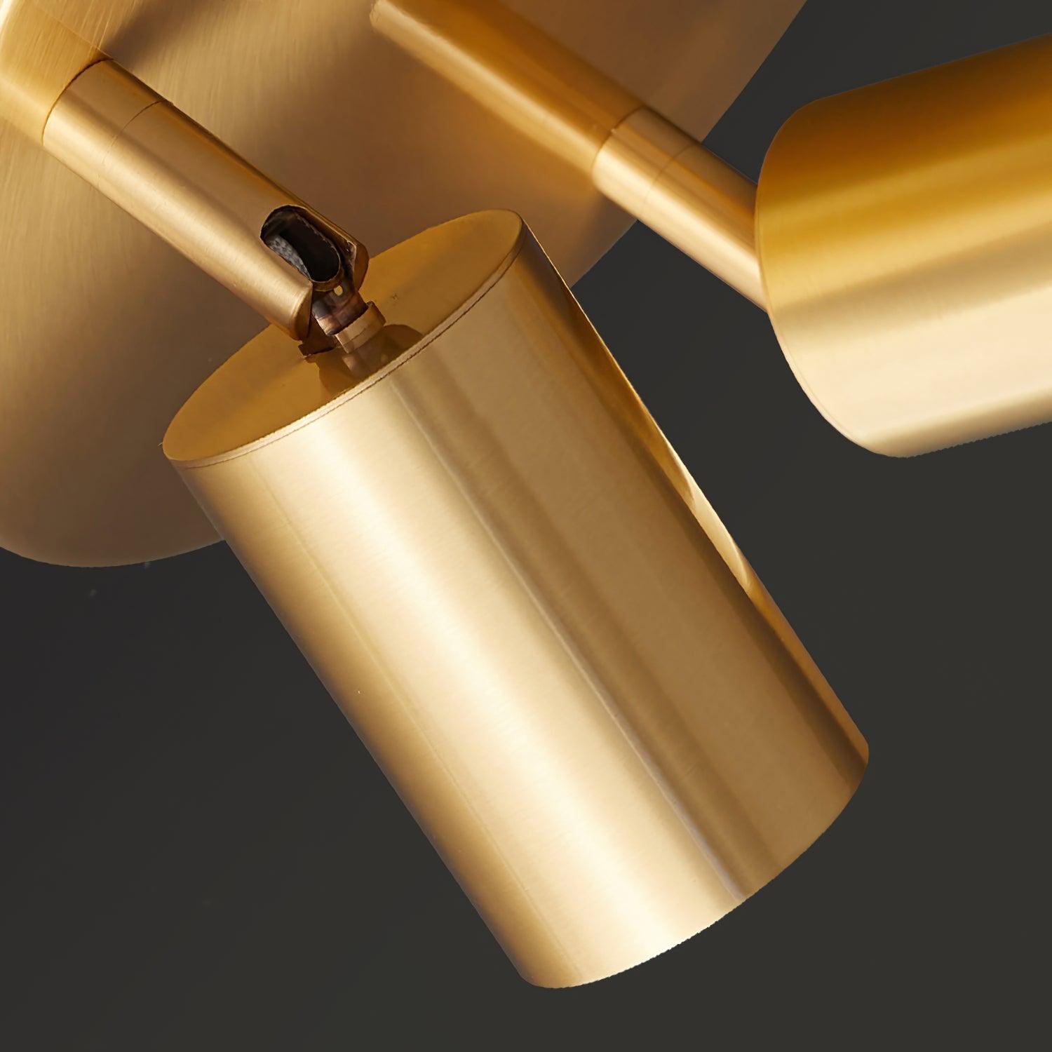 Solara Ceiling Lamp Brass Cylinder Adjustable Contemporary - Letslighting