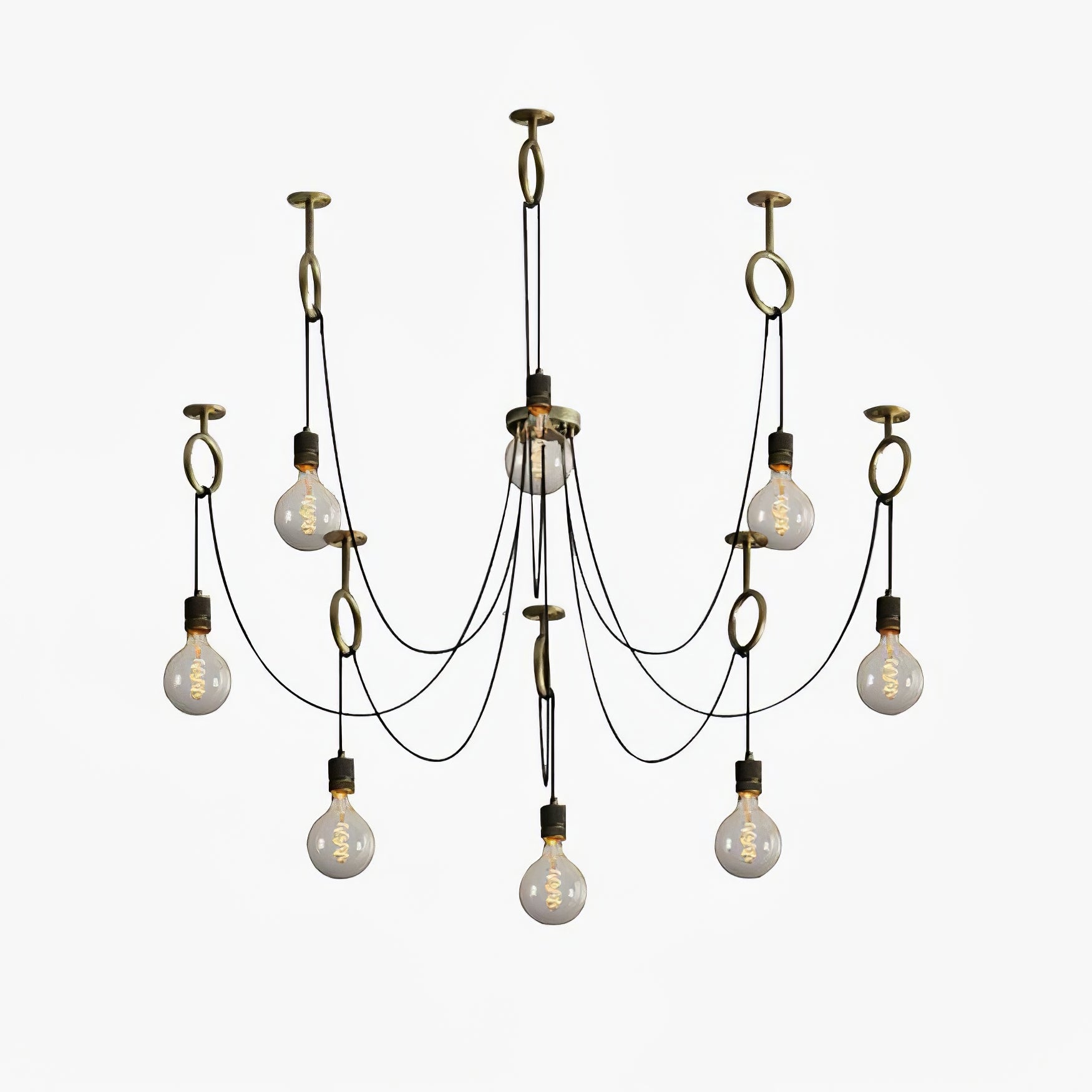 Lustra Chandelier Industrial Spider Bulb Hanging - Neutralighting