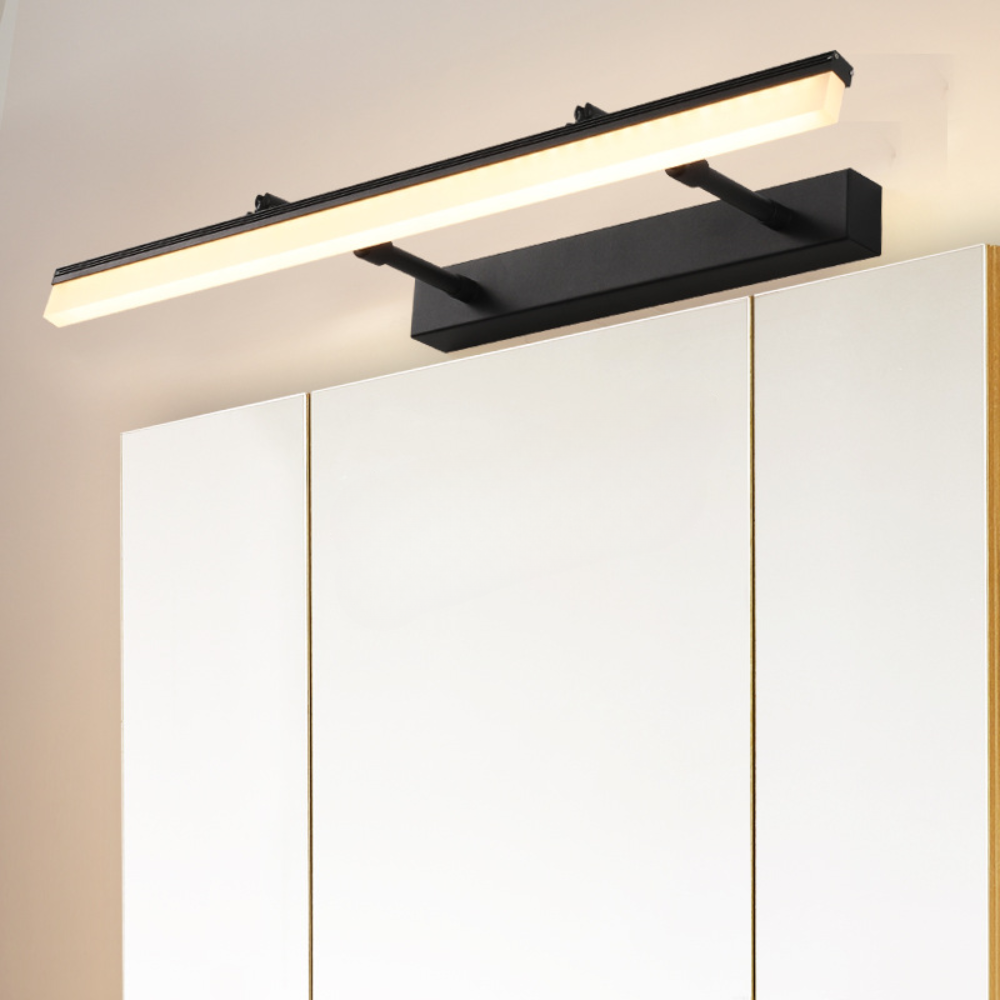 Arisha Modern Square Metal/Acrylic Wall Lamp, White, Bathroom
