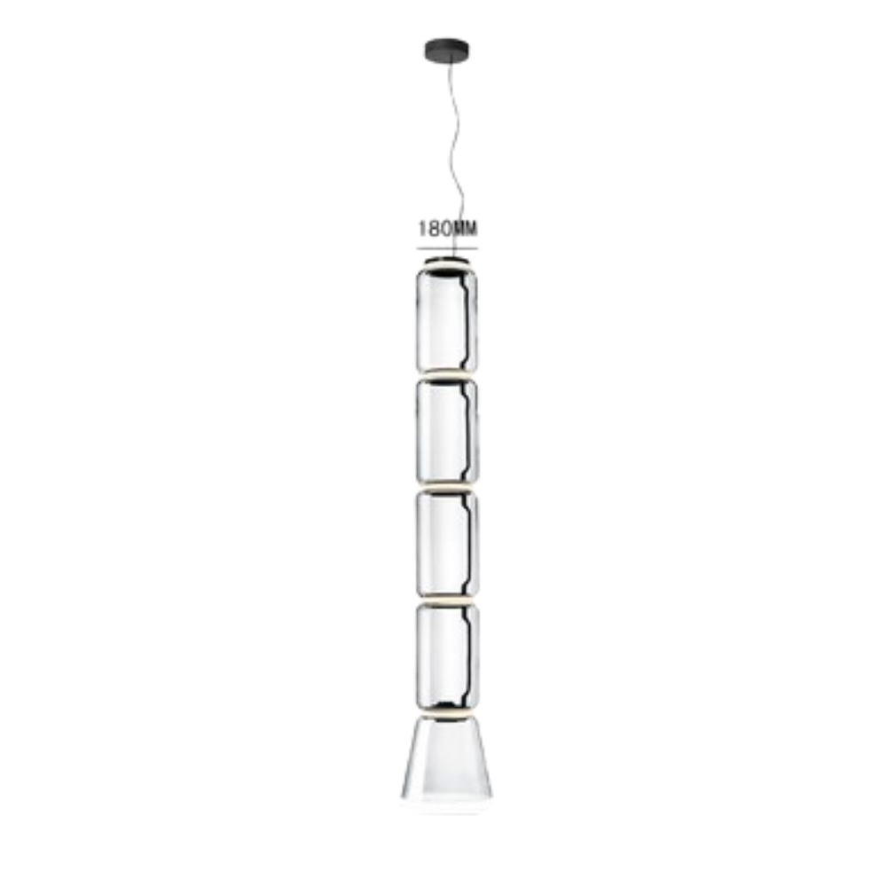 Valentina Minimalist Combination Glass Pendant Light, Clear