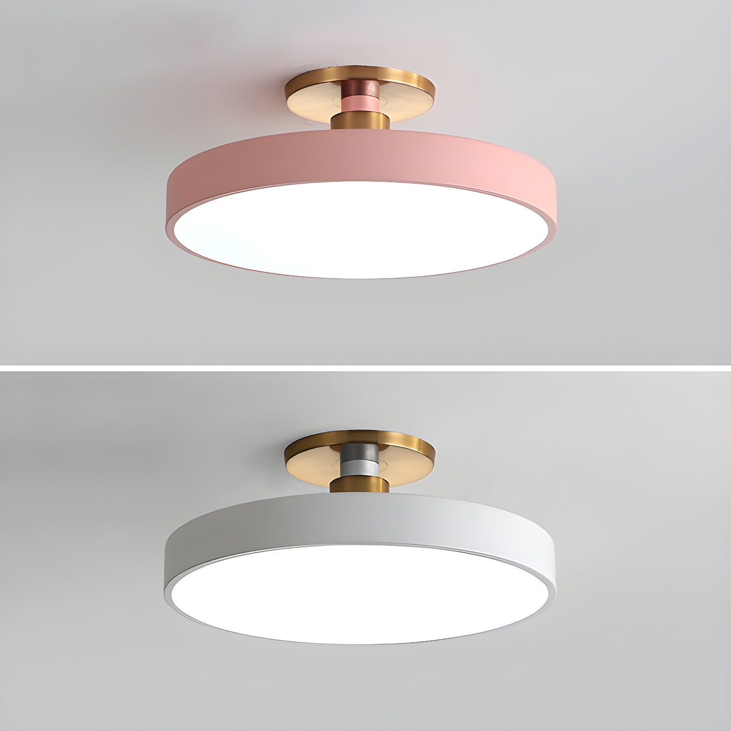 Solara Ceiling Lamp Flush Mount Black and Gold Modern - Letslighting