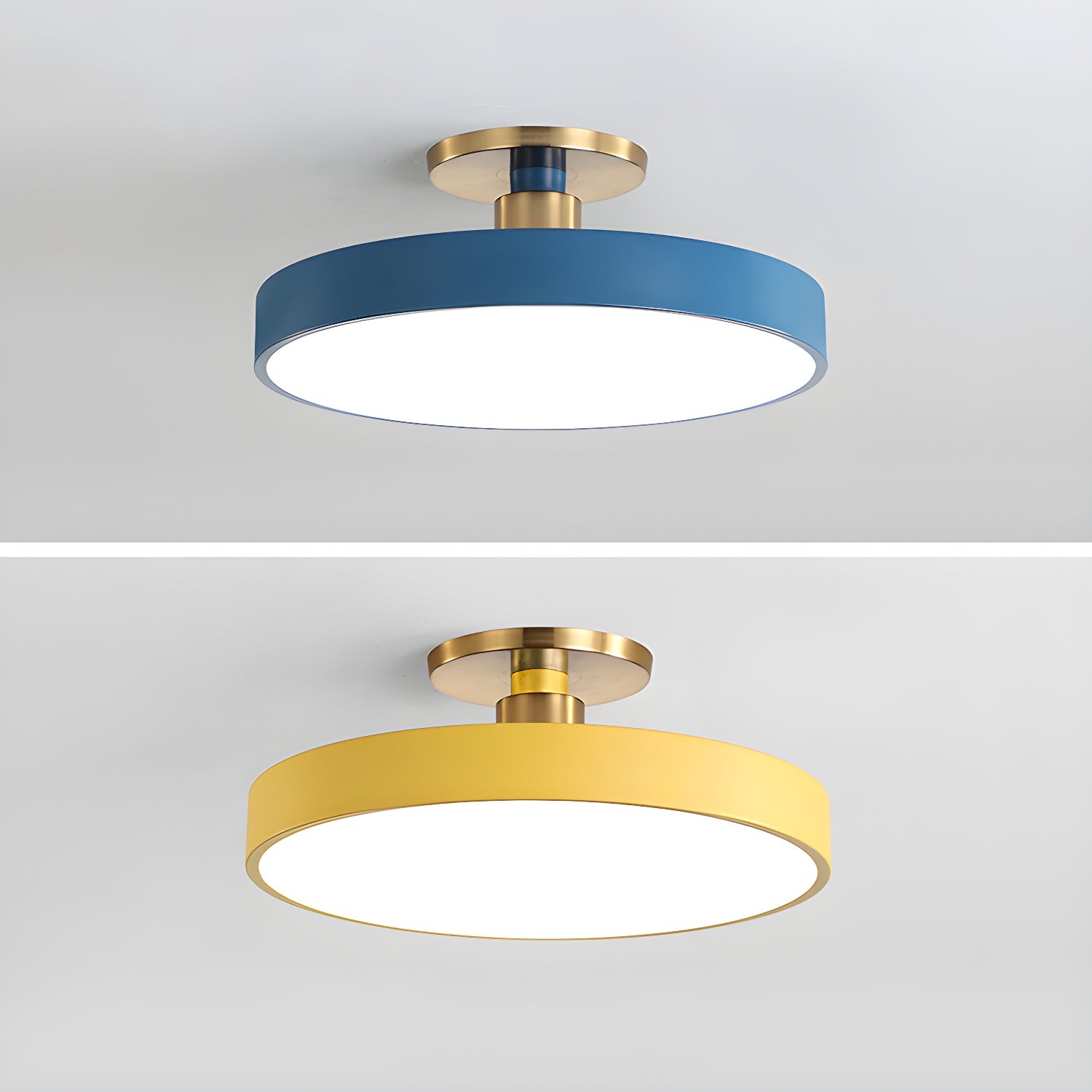 Solara Ceiling Lamp Flush Mount Black and Gold Modern - Letslighting