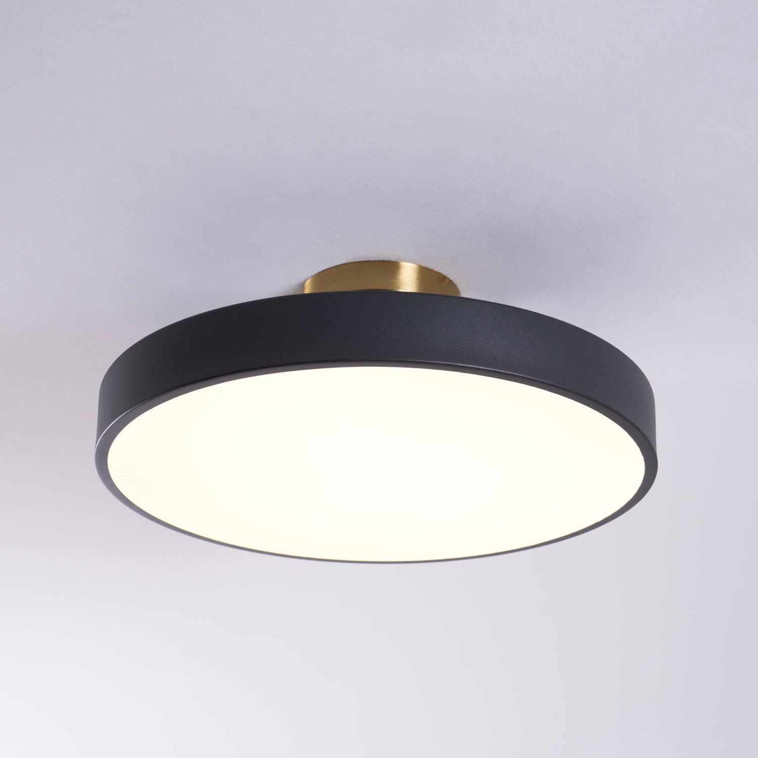 Solara Ceiling Lamp Flush Mount Black and Gold Modern - Letslighting