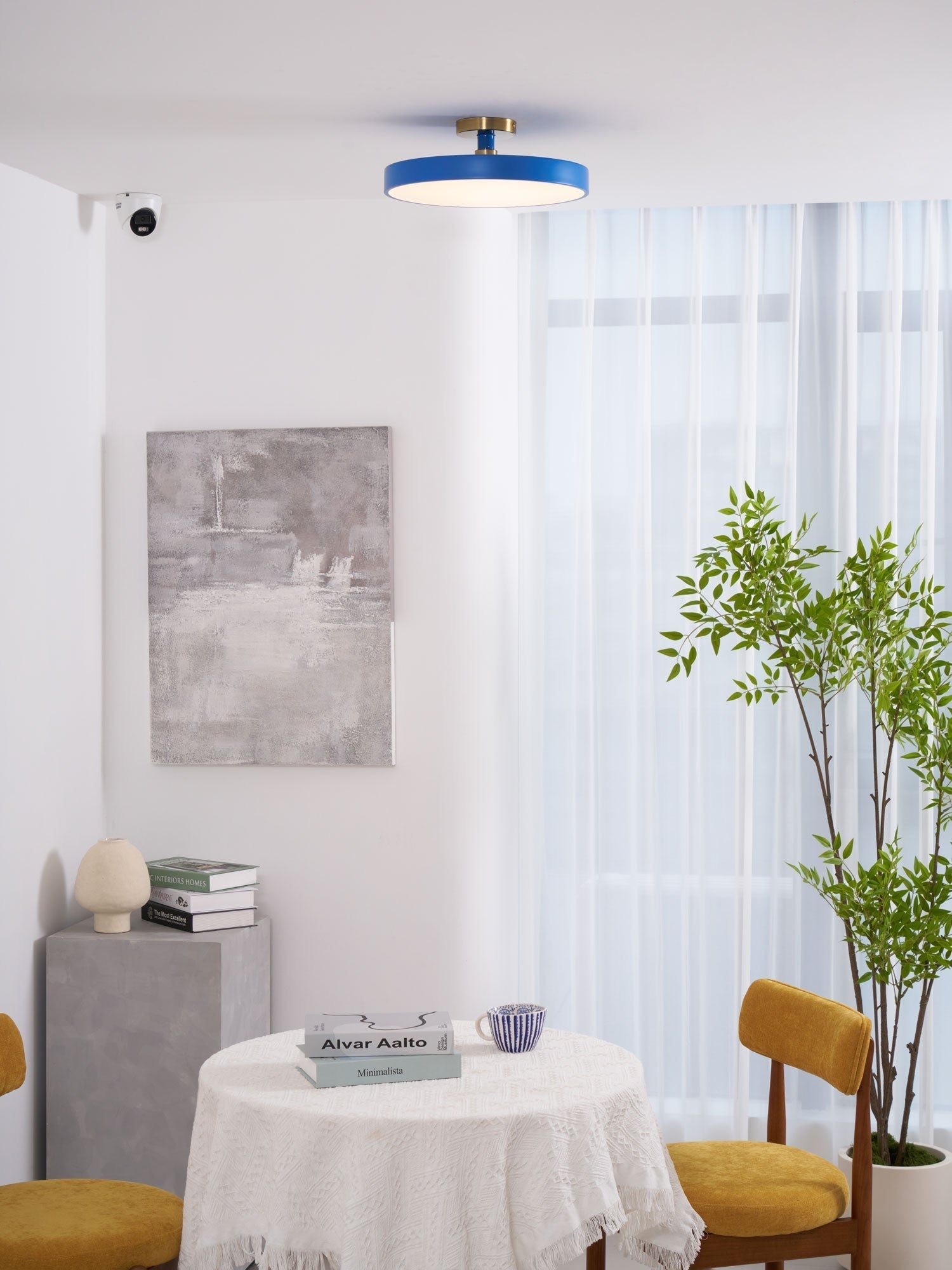 Solara Ceiling Lamp Flush Mount Black and Gold Modern - Letslighting