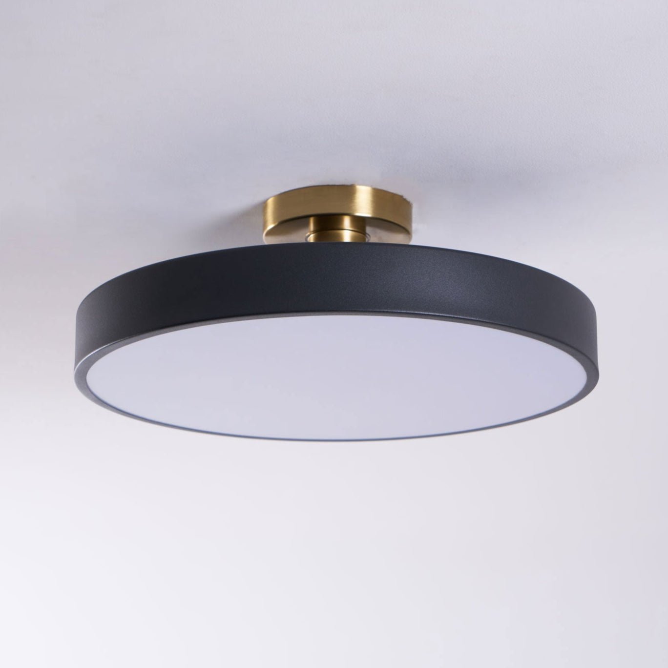 Solara Ceiling Lamp Flush Mount Black and Gold Modern - Letslighting