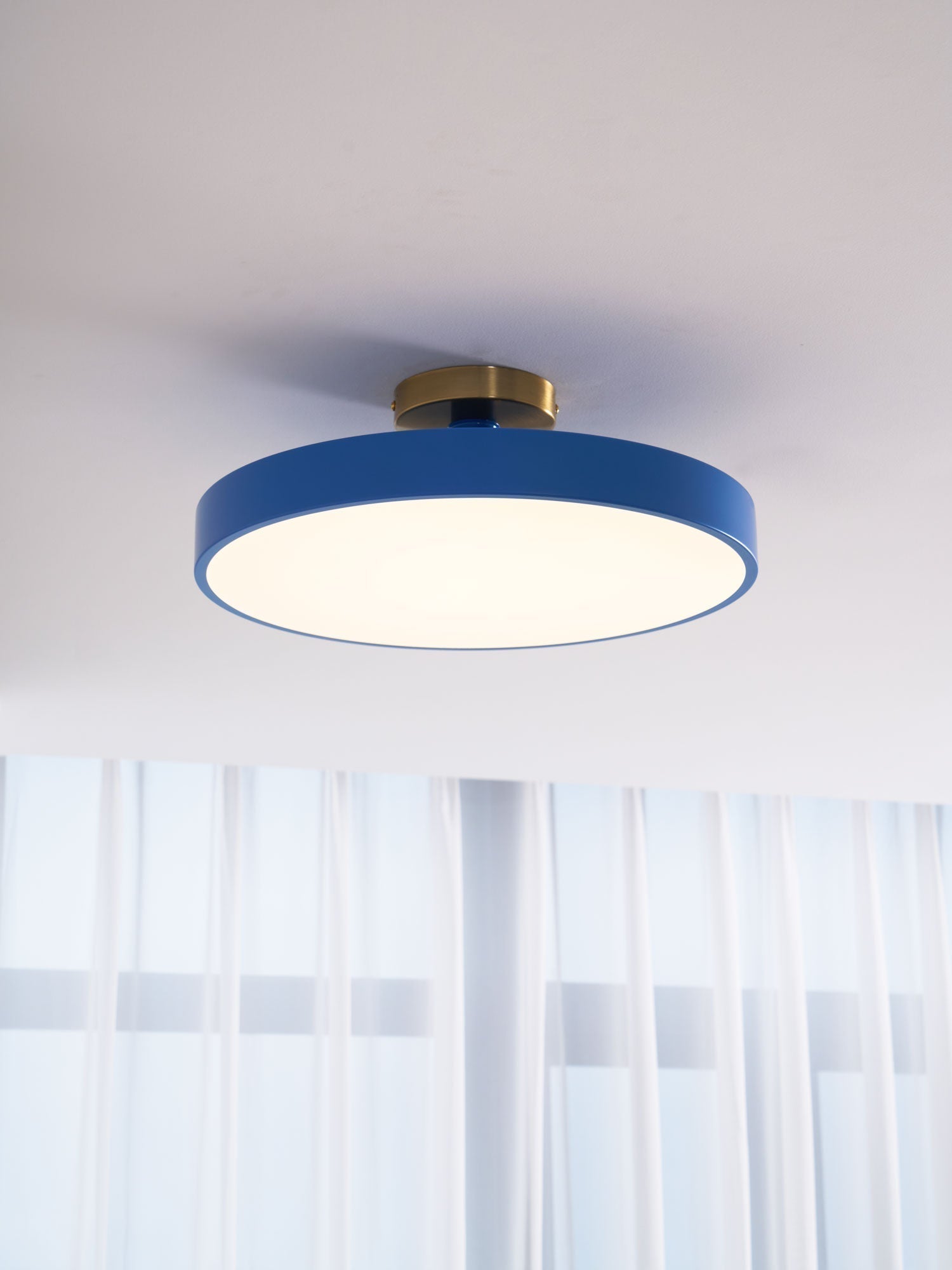 Solara Ceiling Lamp Flush Mount Black and Gold Modern - Letslighting
