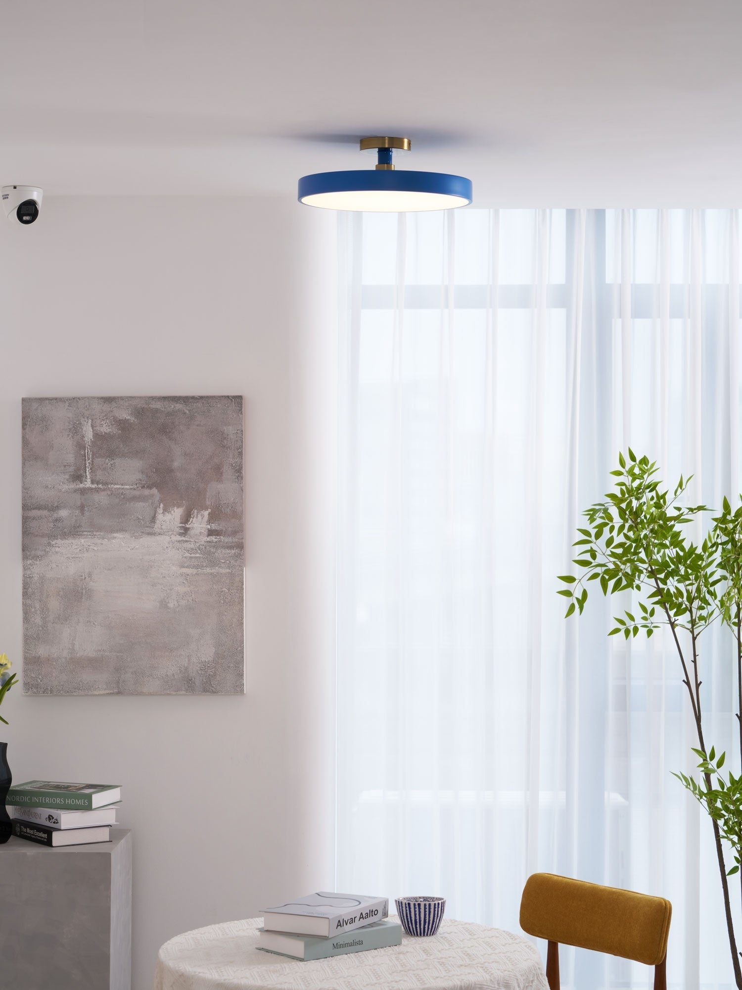 Solara Ceiling Lamp Flush Mount Black and Gold Modern - Letslighting