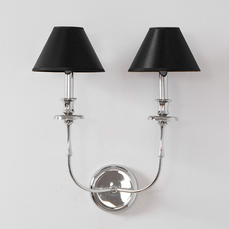 Vedoror Vintage Industrial Brass Fabric Wall Lamp - Letslighting