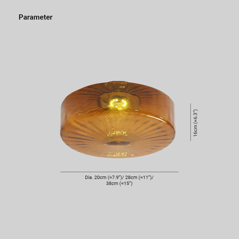 Aria Modern Round Flush Mount Ceiling Light Glass Kitchen
