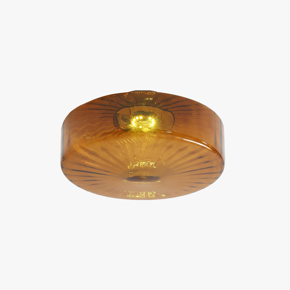 Aria Modern Round Flush Mount Ceiling Light Glass Kitchen