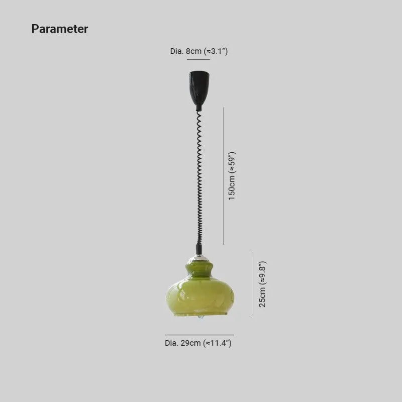 Valentina Retro Simple Pendant Light Living Room Green Living Room