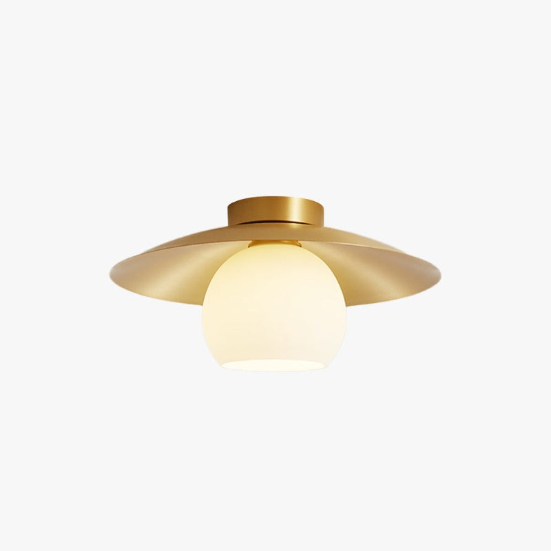 Arisha Nordic Retro LED Flush Mount Ceiling Light Metal Glass Corridor