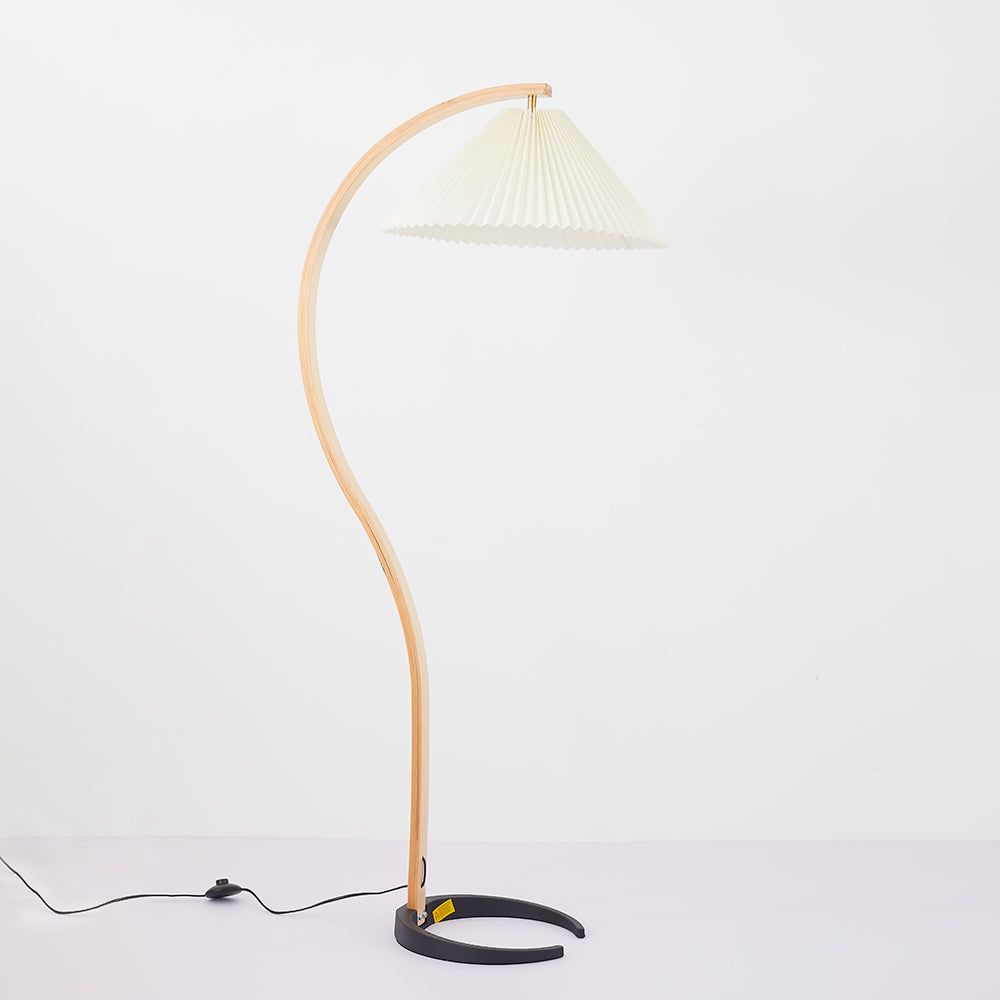 Muto Unique LED Floor Lamp, Wood/Metal, Living Room