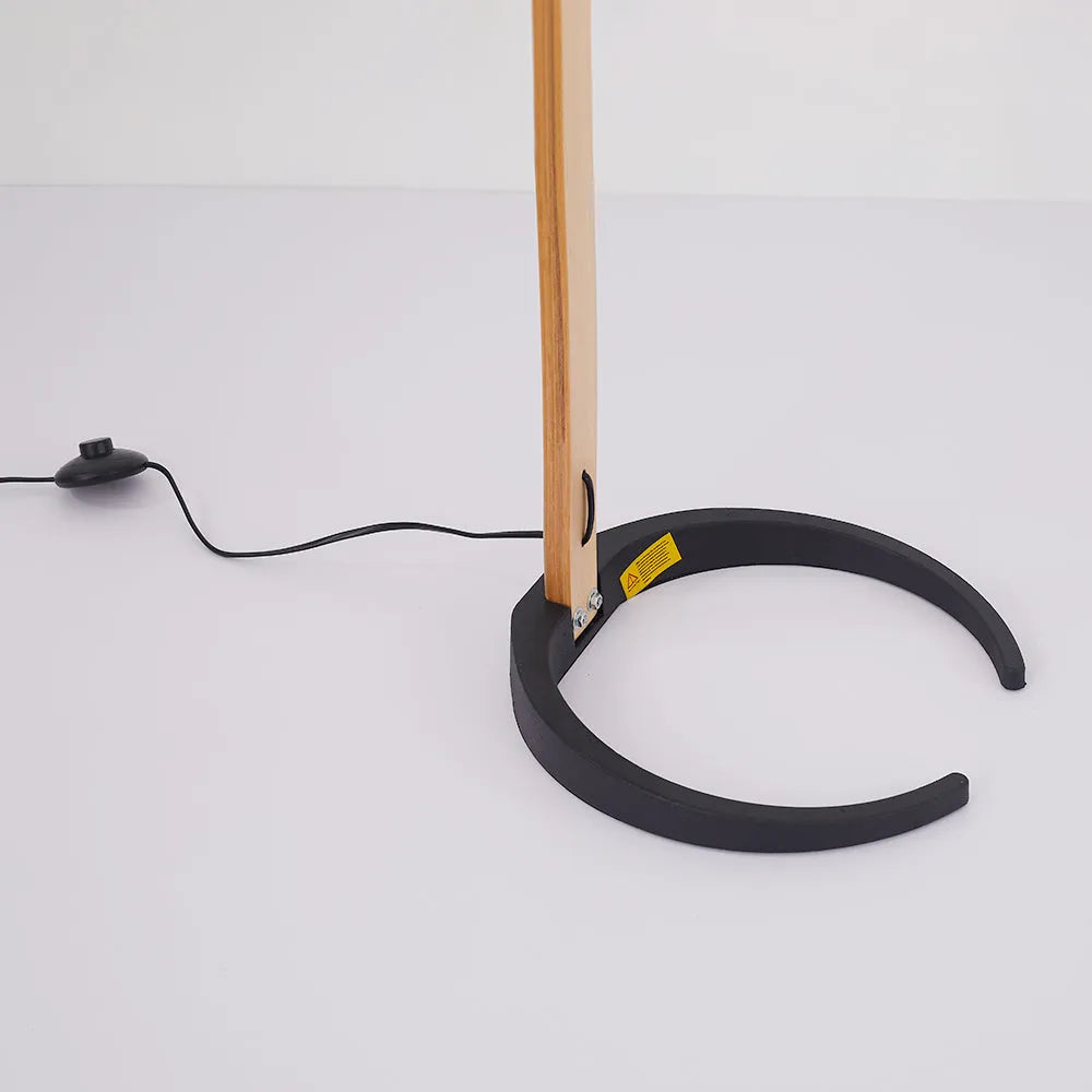 Muto Unique LED Floor Lamp, Wood/Metal, Living Room