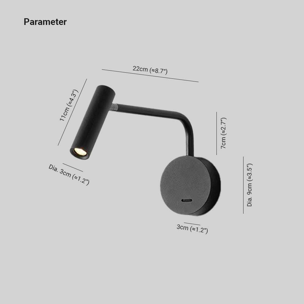 Arisha Wall Lamps Swing Arm Modern, LED Spotlight Corridor