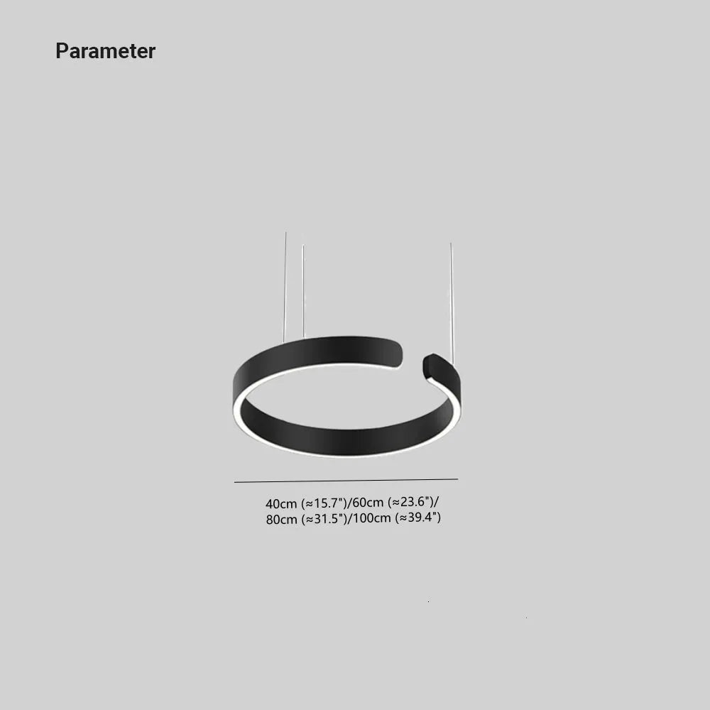 Arisha Luxury Minimalist LED Ring Pendant Light