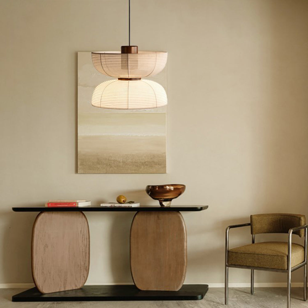 Muto Retro Fabric & Metal Pendant Light, 2 Style
