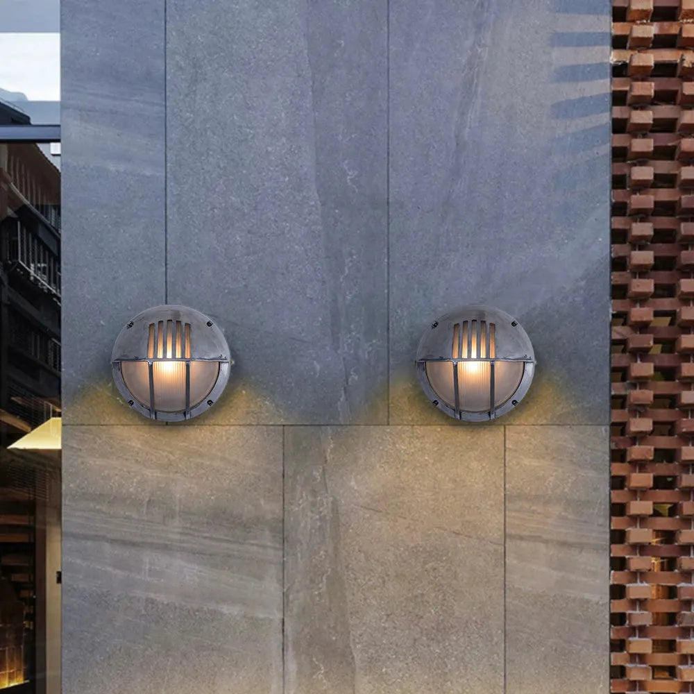 Ray Outdoor Wall Lamp Geometric Modern Silver Waterproof