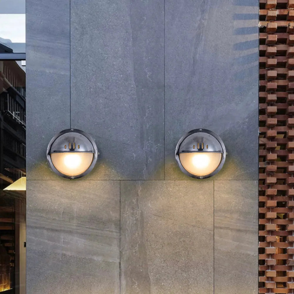 Ray Outdoor Wall Lamp Geometric Modern Silver Waterproof