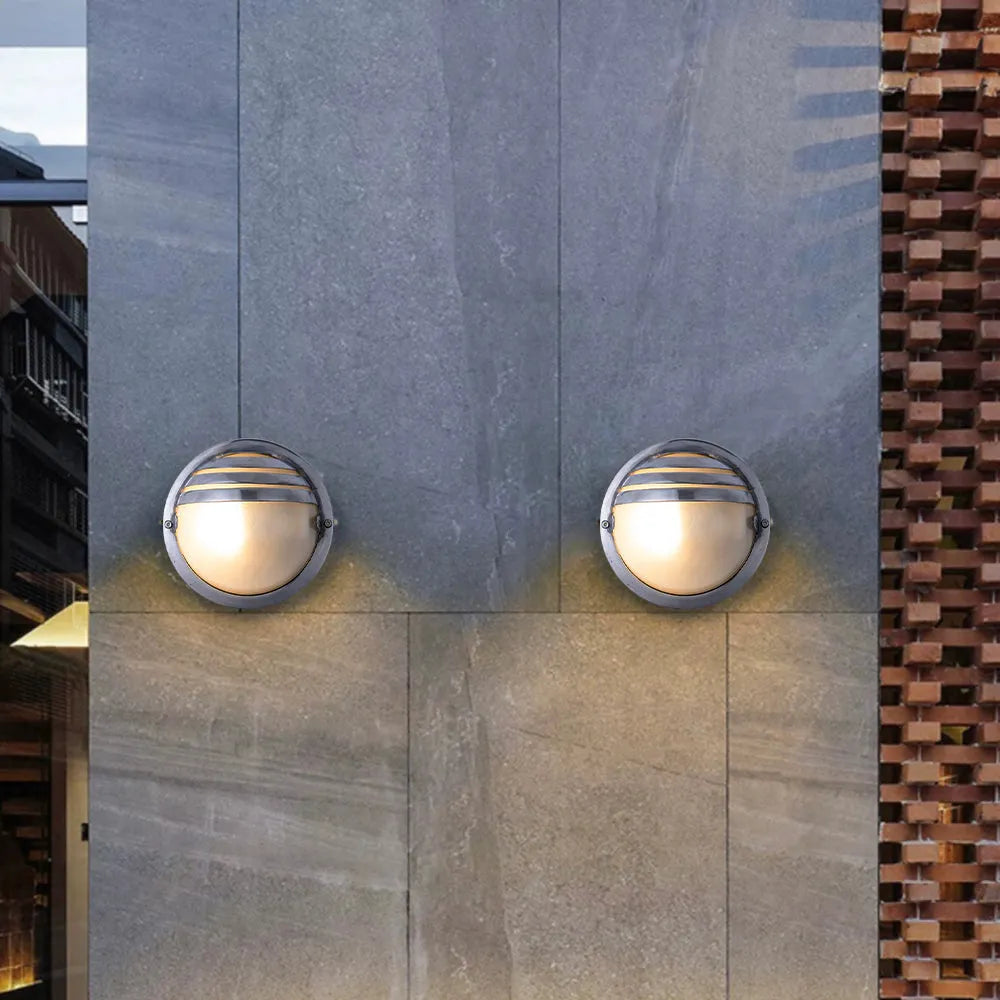 Ray Outdoor Wall Lamp Geometric Modern Silver Waterproof