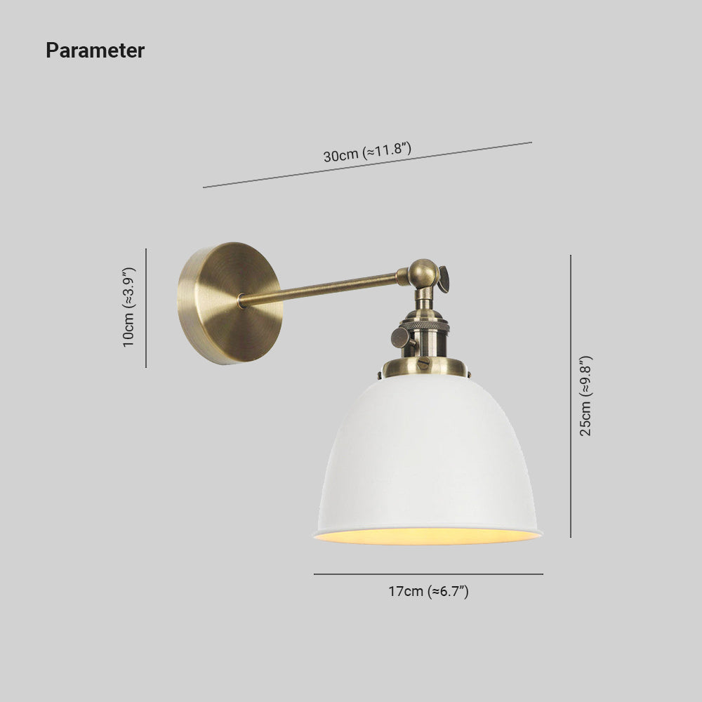 Epoch Hanging Wall Lamp Retro/Vintage, Metal/LED, Black/White/Gray, Bedroom