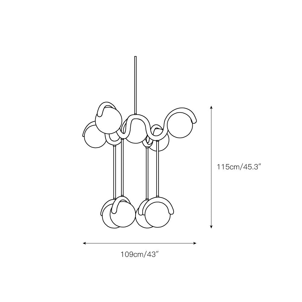 Eurvinen Creativity Elegance Art Brass Glass Chandelier - Letslighting