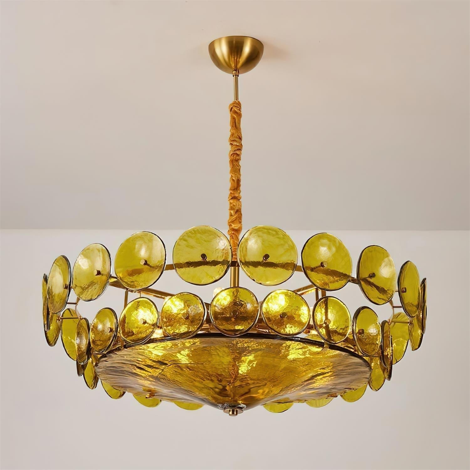 Ventilo Amber Glass Chandelier - Neutralighting
