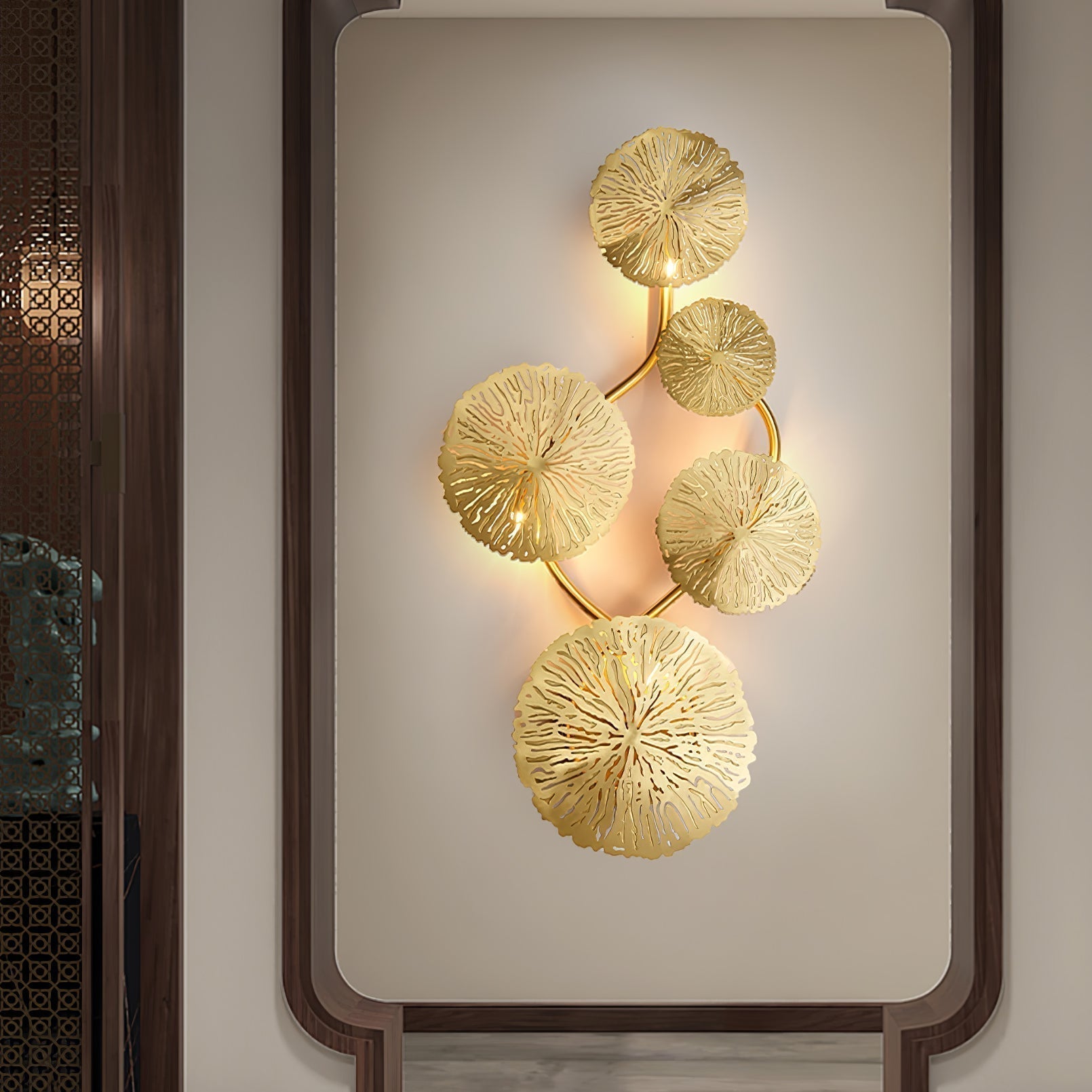 Lustra Applique Murale Feuille De Lotus En Laiton - Neutralighting
