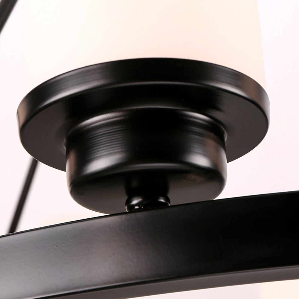 Silva Retro Black Metal/Glass Chandelier for Living Room