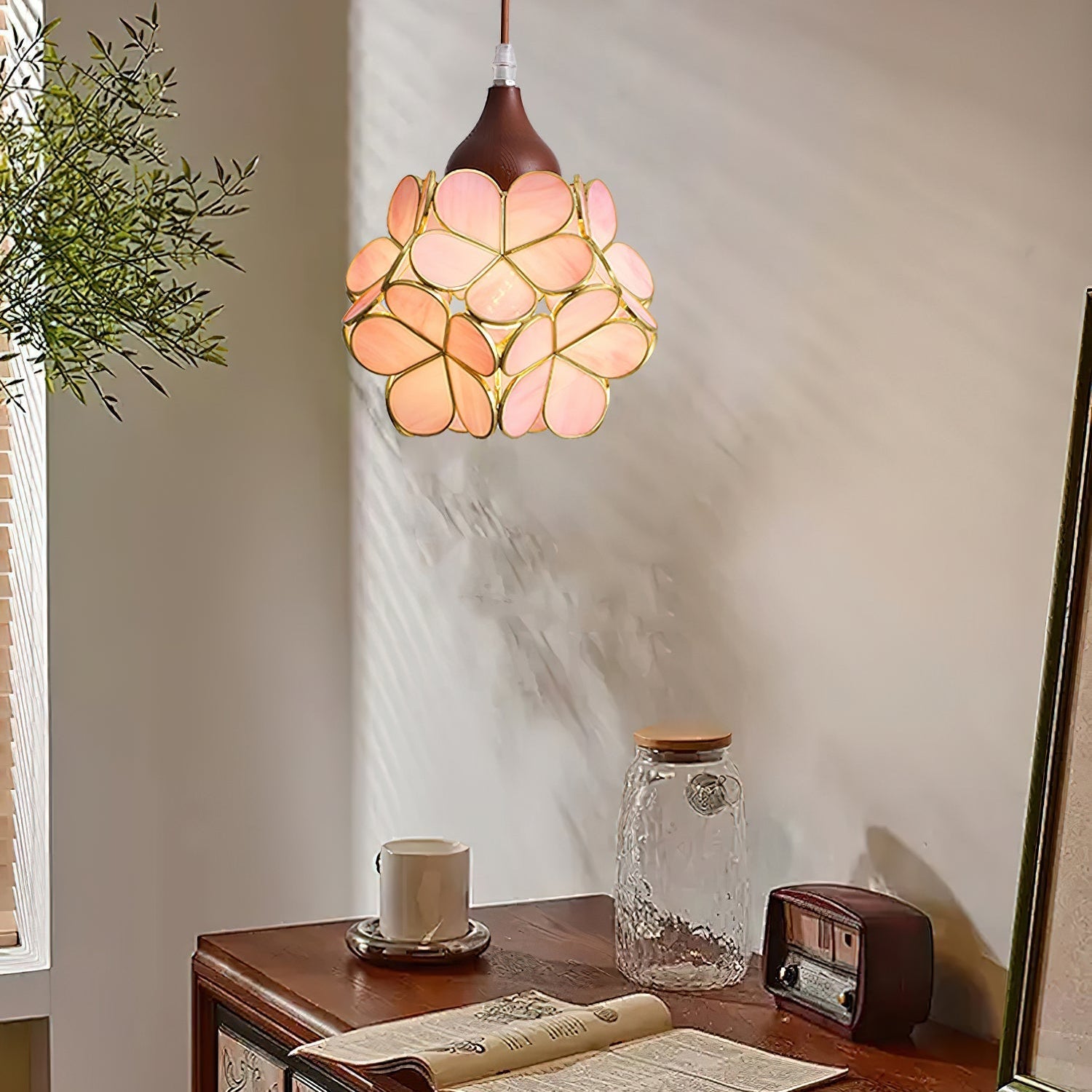 Velina Pink Petal Pendant Light - Letslighting