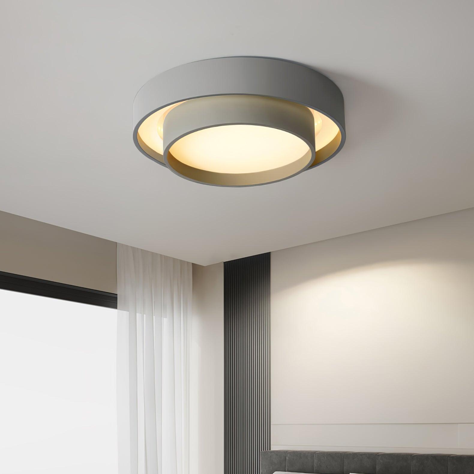 Lustra Ceiling Light Double Layers Modern Cylinder - Letslighting