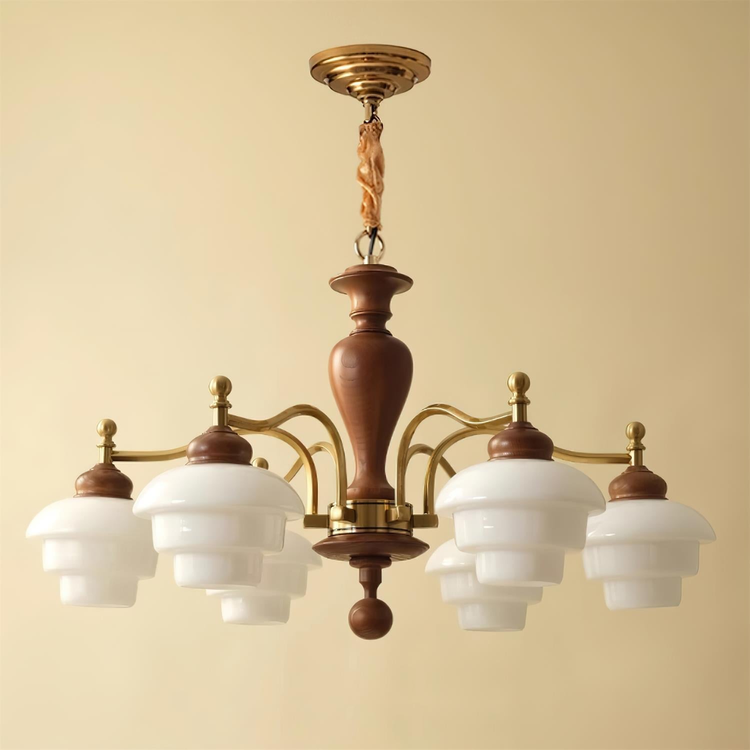 Hovian Wooden Chandelier - Neutralighting