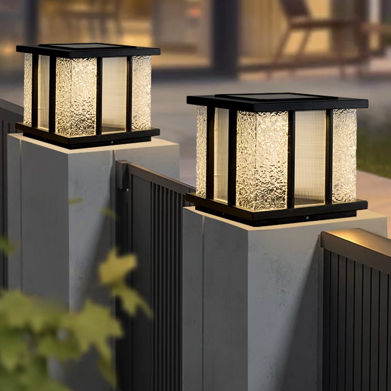 Alraeir Lampe Solaire Extérieure Cube en Verre Moderne - Neutralighting