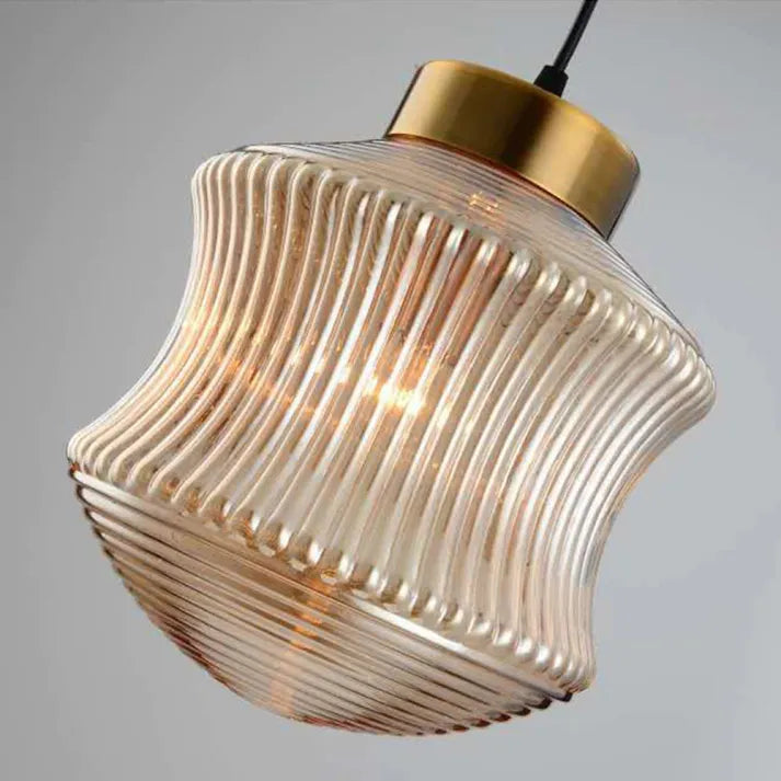 Valentina Modern LED Pendant Light Smoke Gray Glass Bedroom