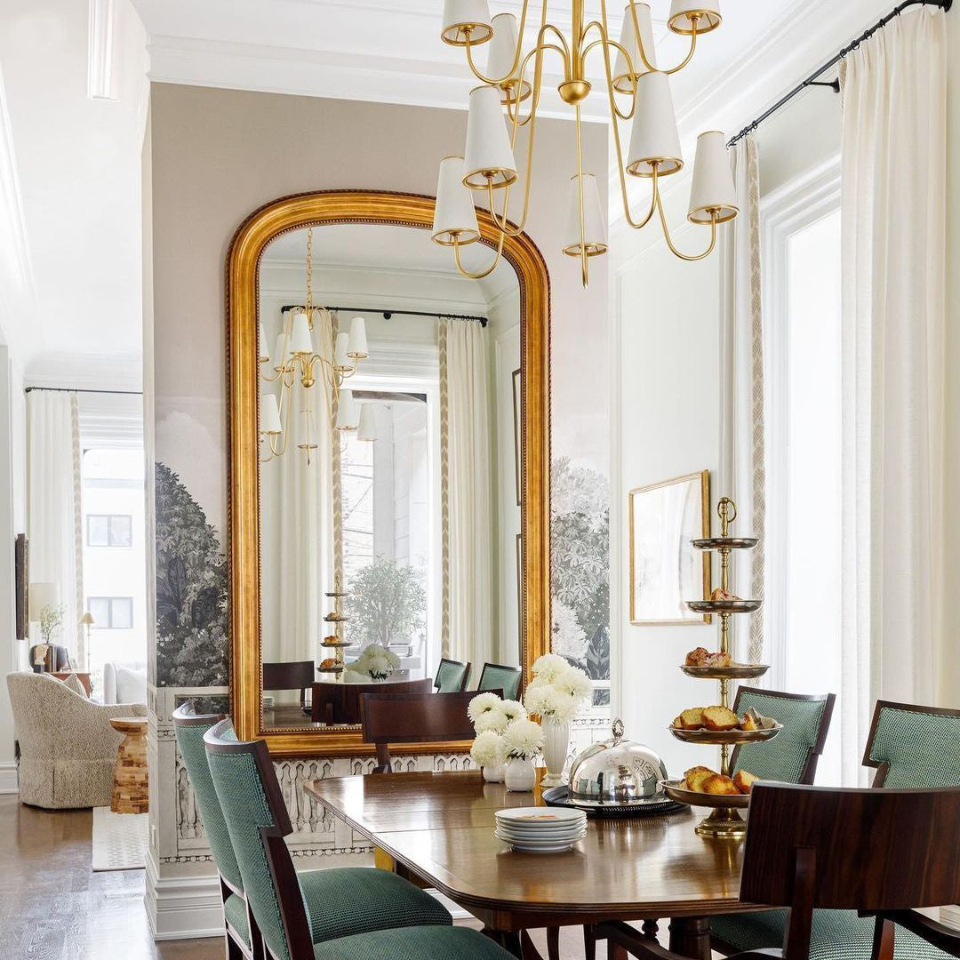 Elirora Elegance Vintage Brass Fabric Chandelier - Letslighting