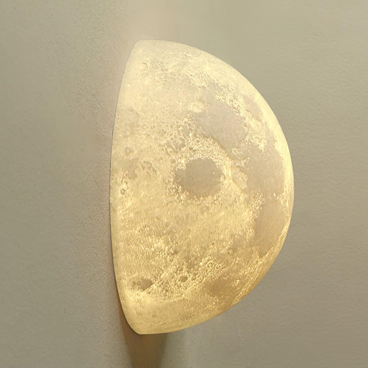 Olsolan Applique Murale 3D en Plastique Art Nordique Lune - Neutralighting