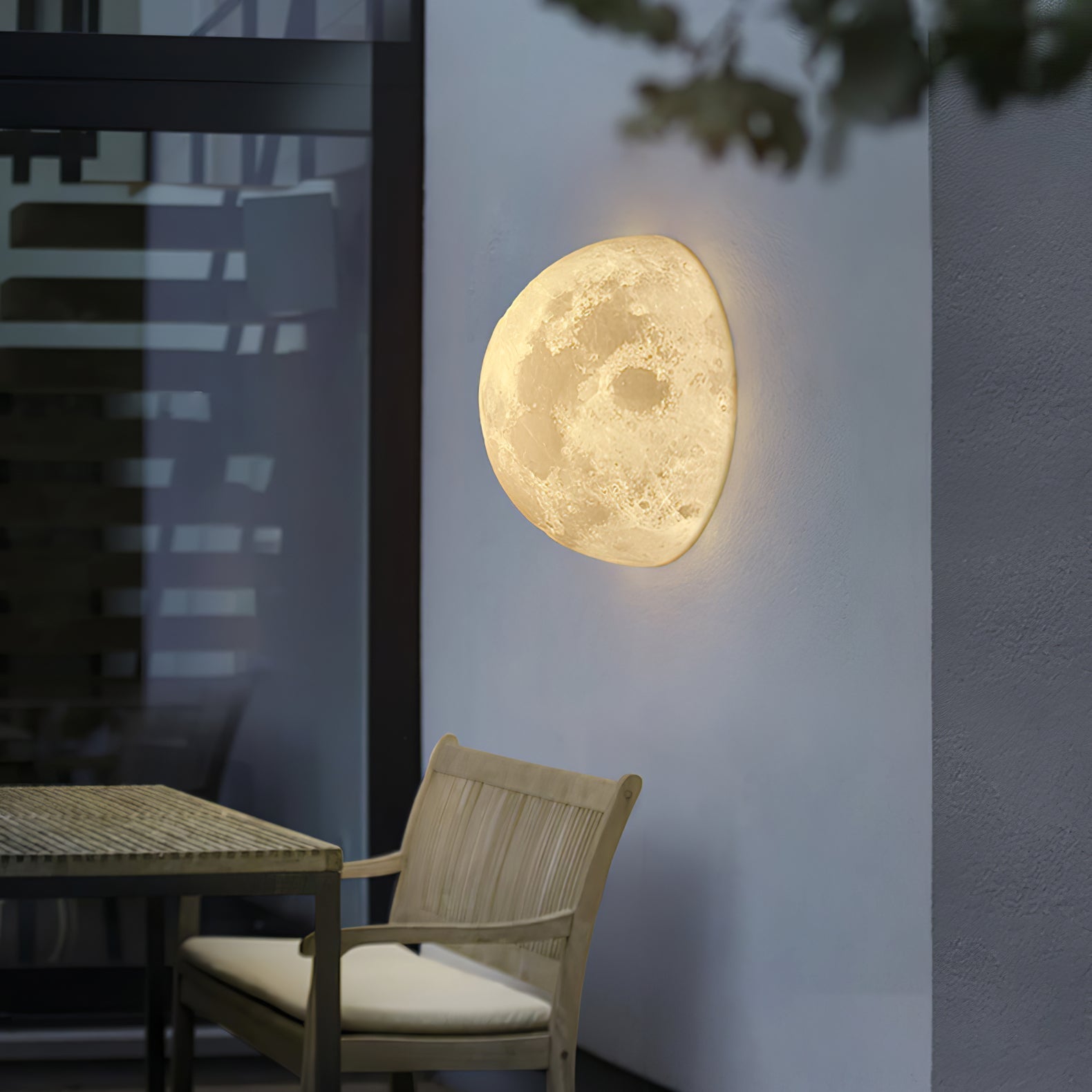 Olsolan Applique Murale 3D en Plastique Art Nordique Lune - Neutralighting