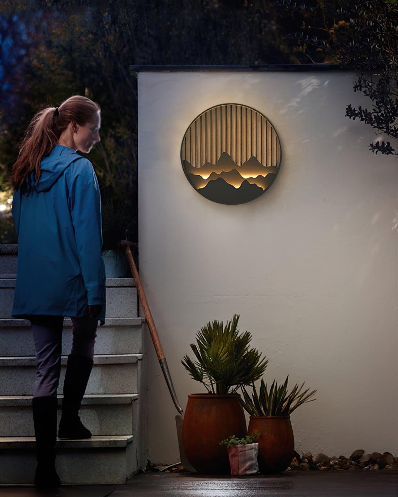 Sumi Mountain Circular Wall Light - Letslighting