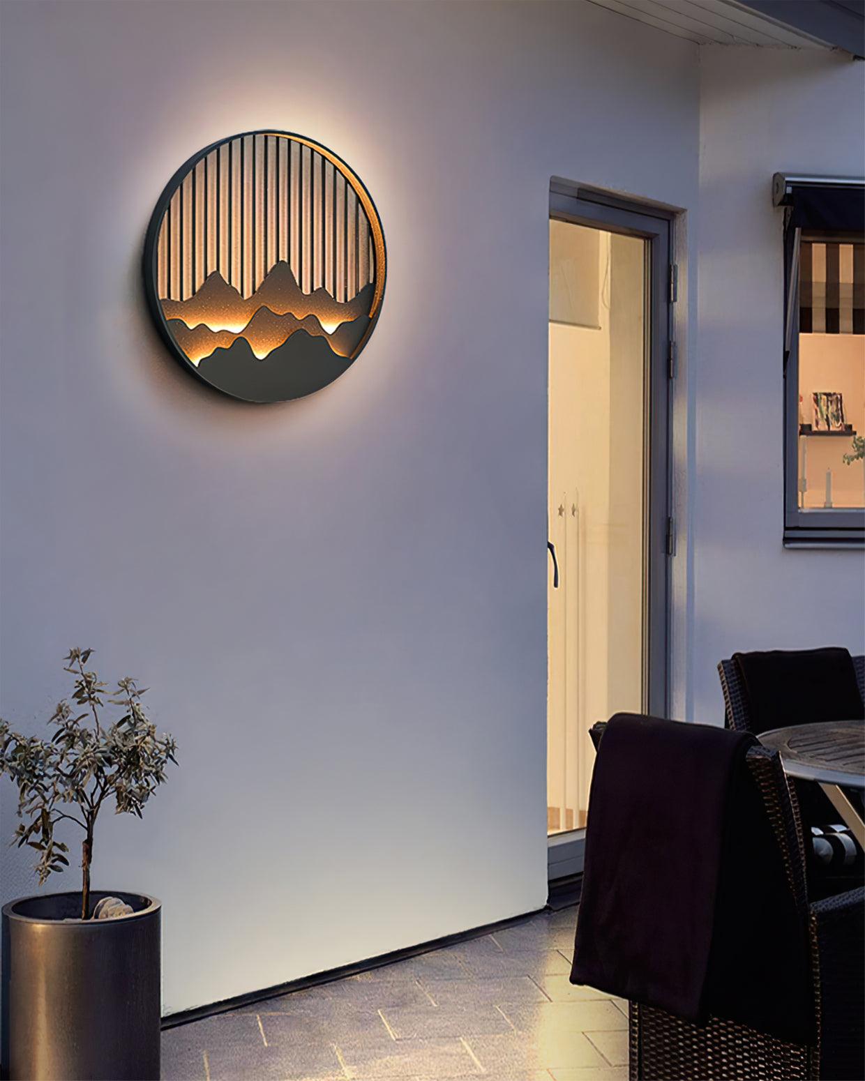 Sumi Mountain Circular Wall Light - Letslighting