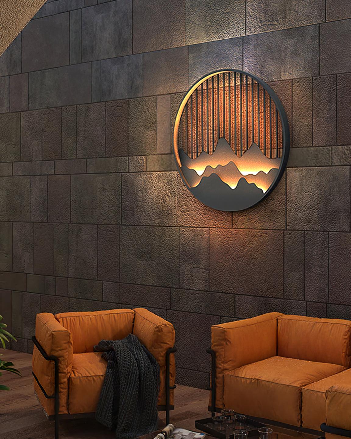 Sumi Mountain Circular Wall Light - Letslighting