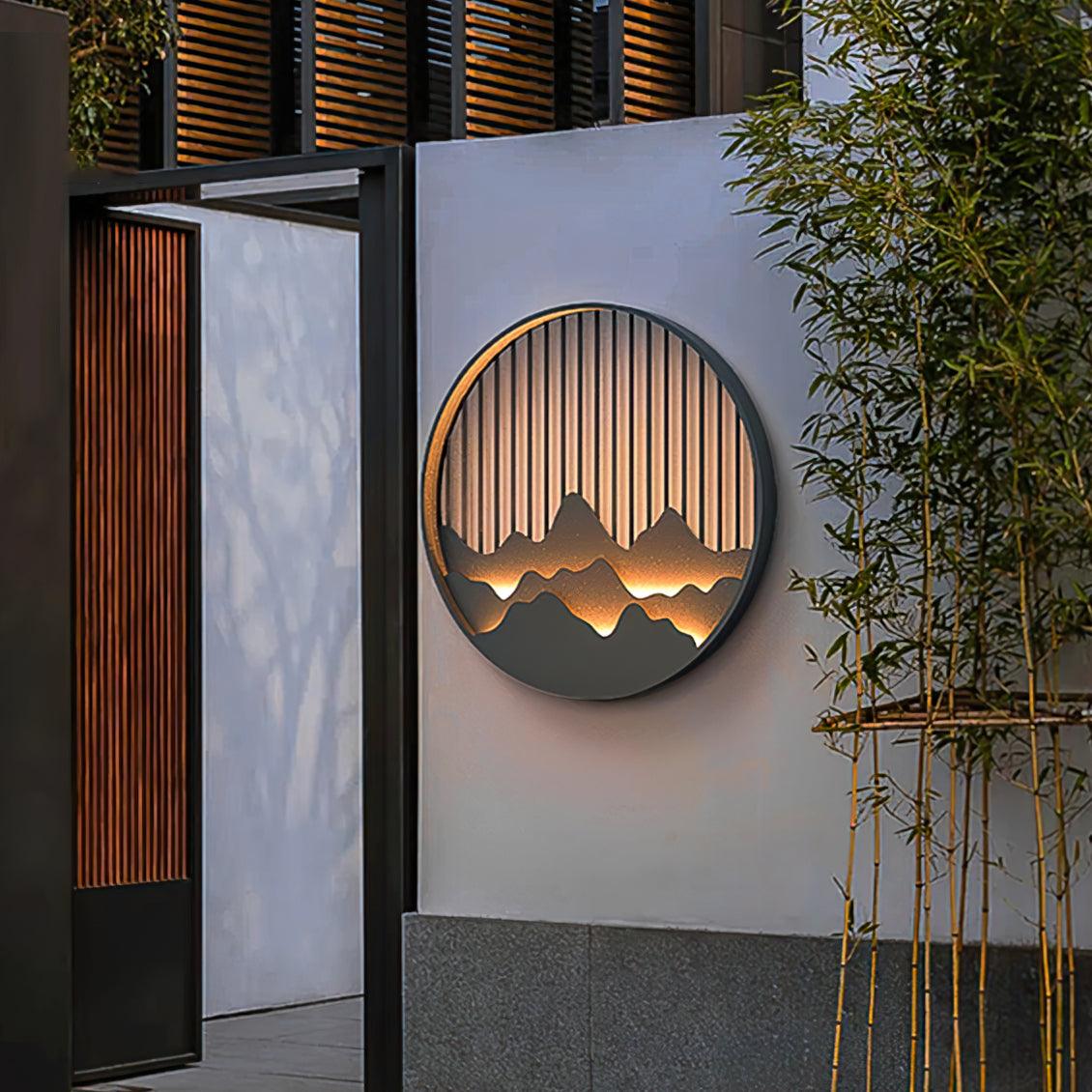 Sumi Mountain Circular Wall Light - Letslighting