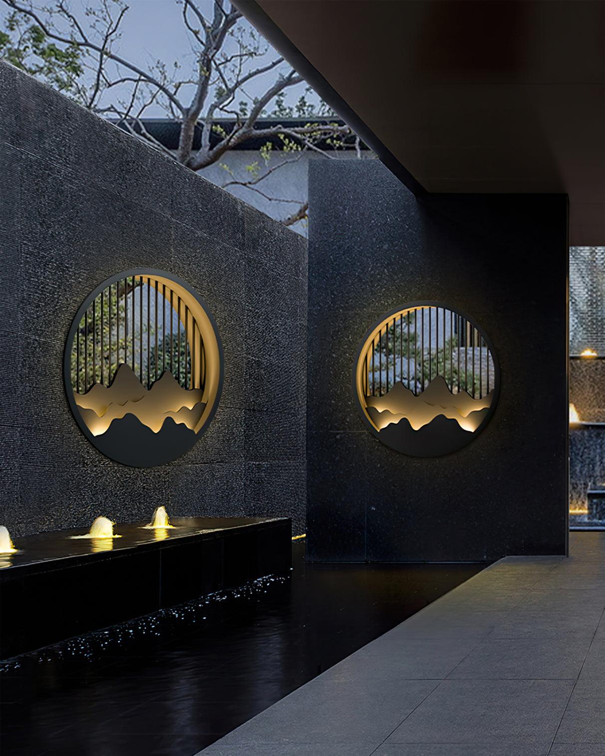 Sumi Mountain Circular Wall Light - Letslighting