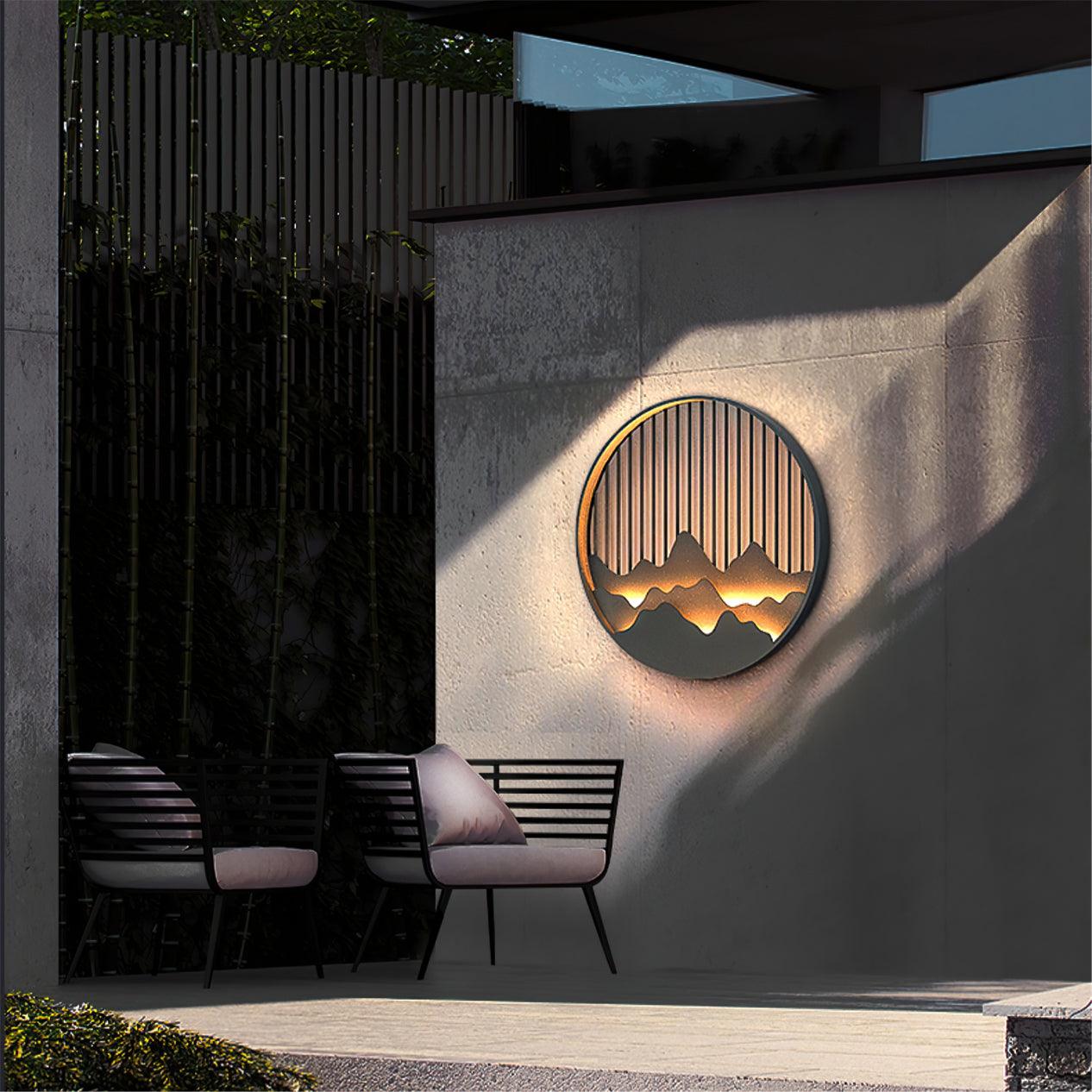 Sumi Mountain Circular Wall Light - Letslighting