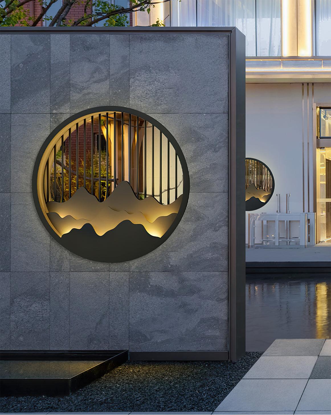 Sumi Mountain Circular Wall Light - Letslighting