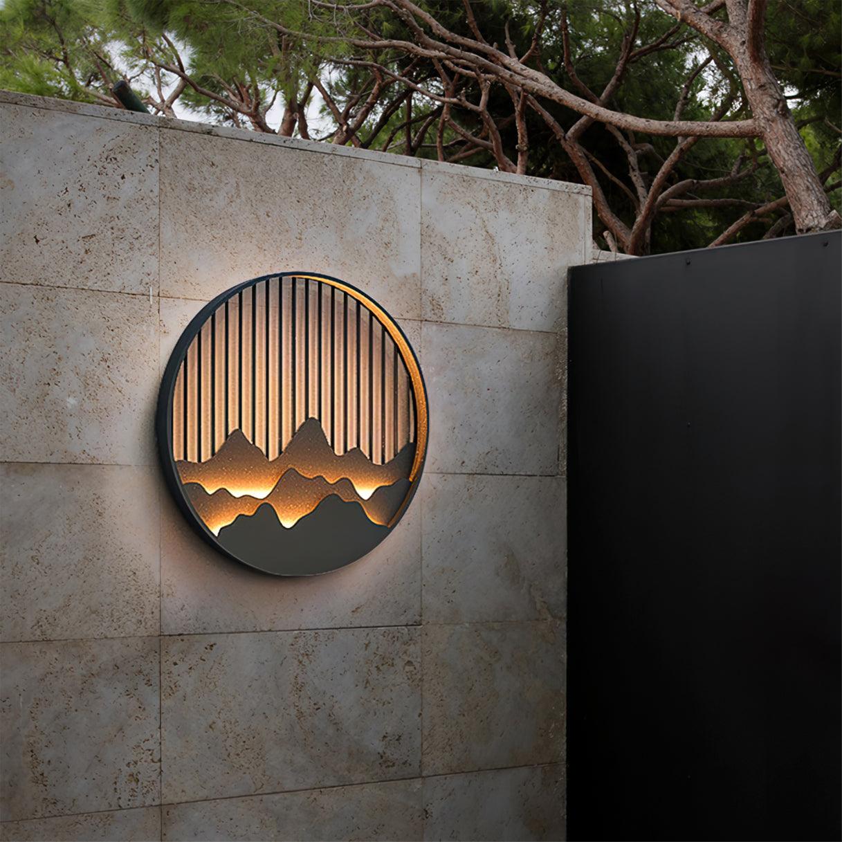 Sumi Mountain Circular Wall Light - Letslighting