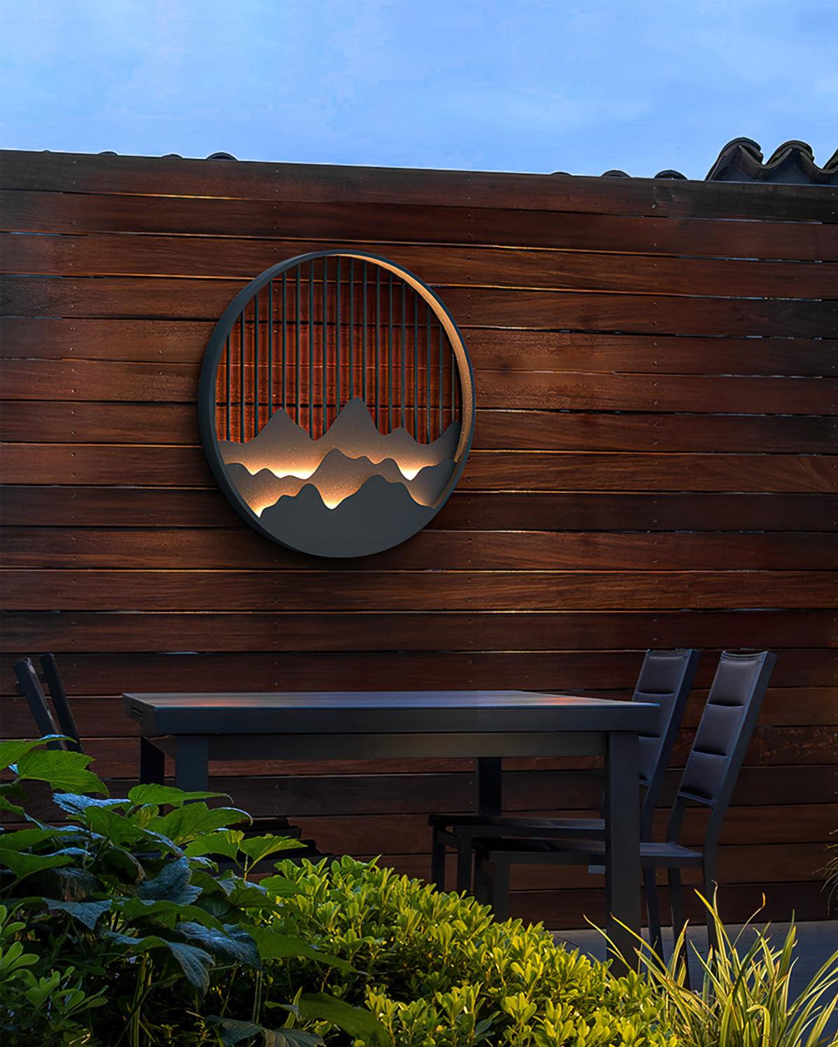 Sumi Mountain Circular Wall Light - Letslighting