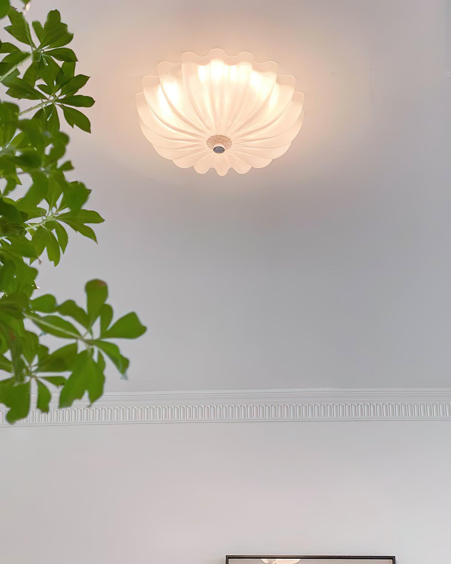 Aurora Ceiling Lamp Murano Blown Glass Shell Inspired - Letslighting