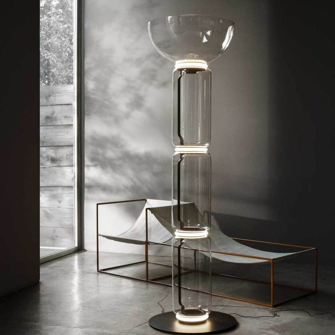 Lustra Floor Lamp Bamboo Glass - Letslighting