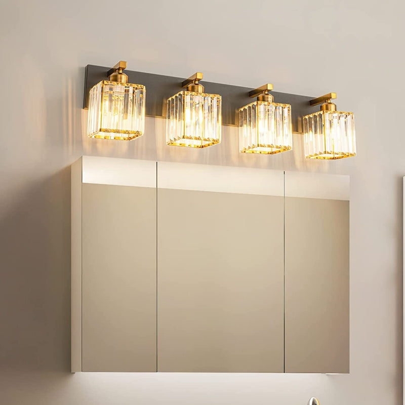 Kristy Vintage LED Metal/Crystal Wall Lamp For Mirror, Gold