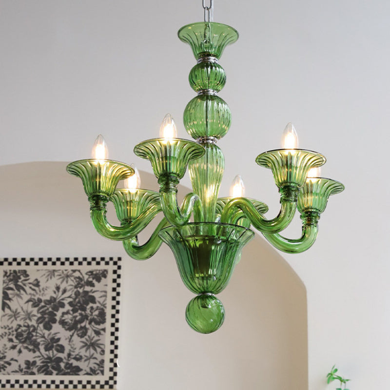 Silva Chandelier Retro Glass Yellow&Green&Clear